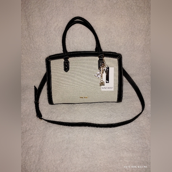 Nine West Handbags - NINE WEST: BLACK SHOULDER BAG